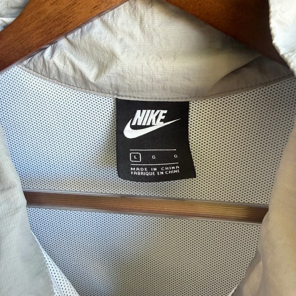 Nike Sportswear‎ Windrunner Jacket Gray Black Pink Full Zip Large Retro